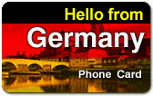 Hello from Germany Phone Card